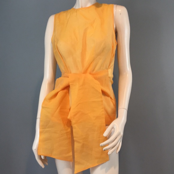 NWT MSGM Yellow Gold Blouse Sz 42/US 6 - Picture 3 of 14